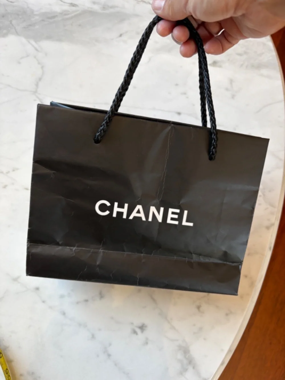 Chanel Chain Link Necklace with Faux pearls